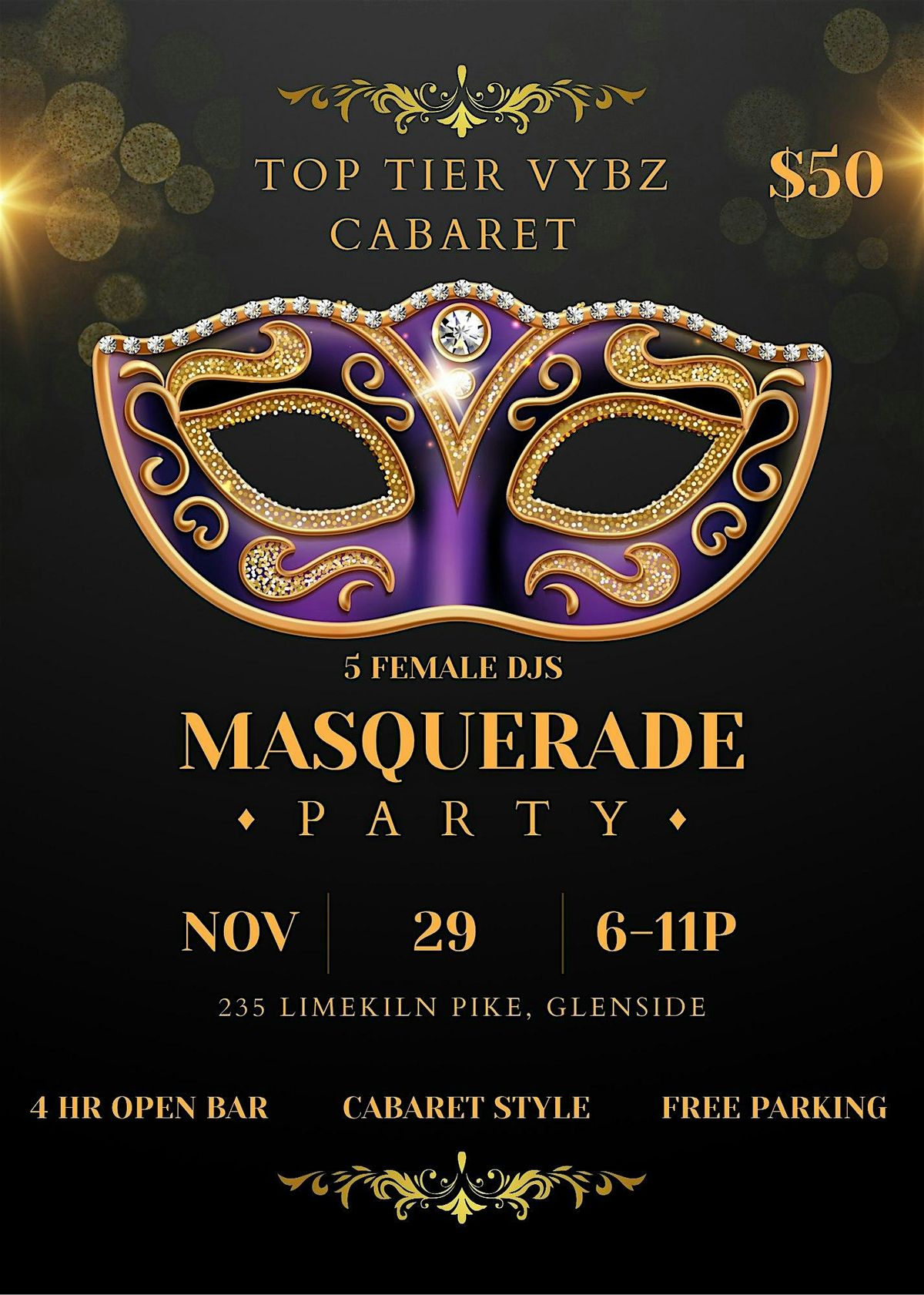 Top Tier Vybz All Black Masquerade Cabaret!!