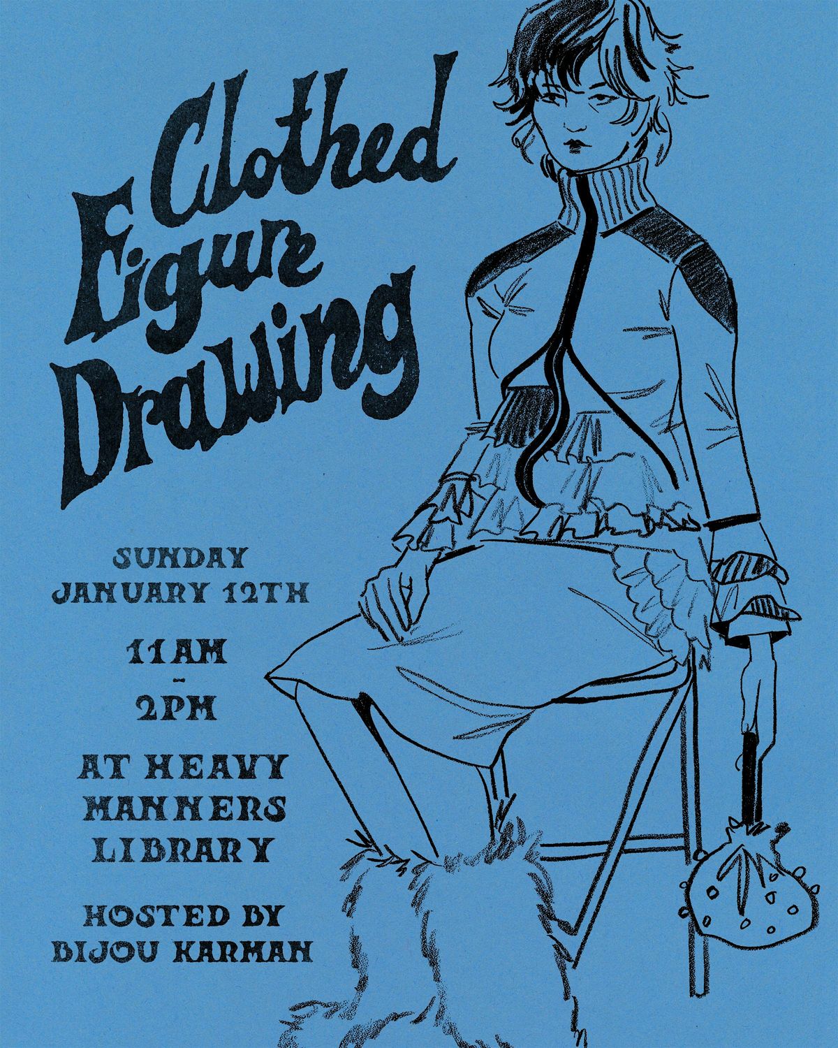 Clothed Figure Drawing at Heavy Manners Hosted by Bijou Karman (1\/12)