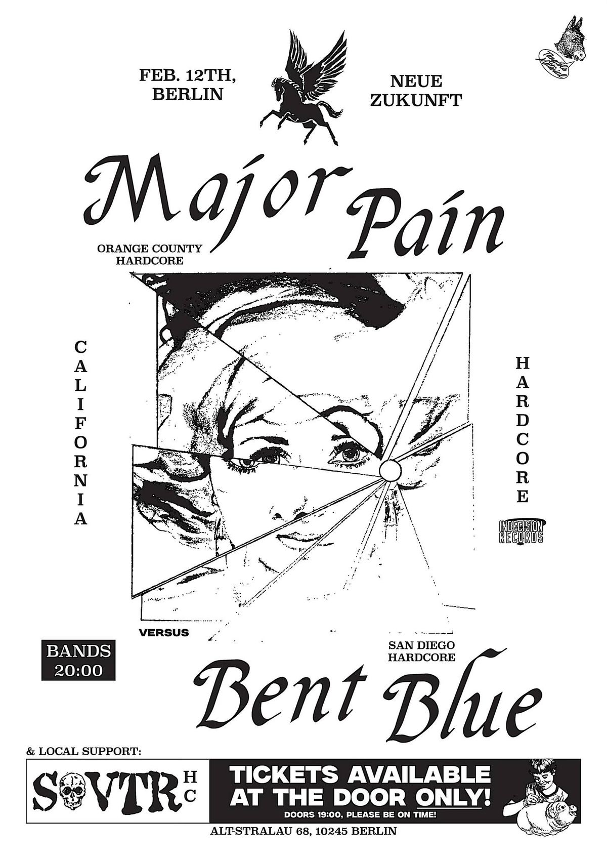 MAJOR PAIN + BENT BLUE + SOVTR @ Neue Zukunft, Berlin 