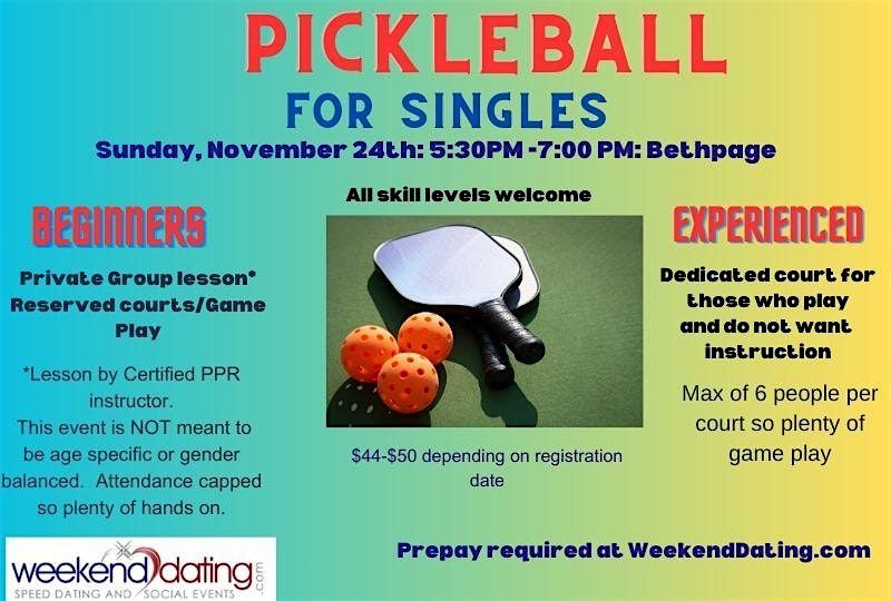 Pickleball Singles Clinic\/Social Long Island