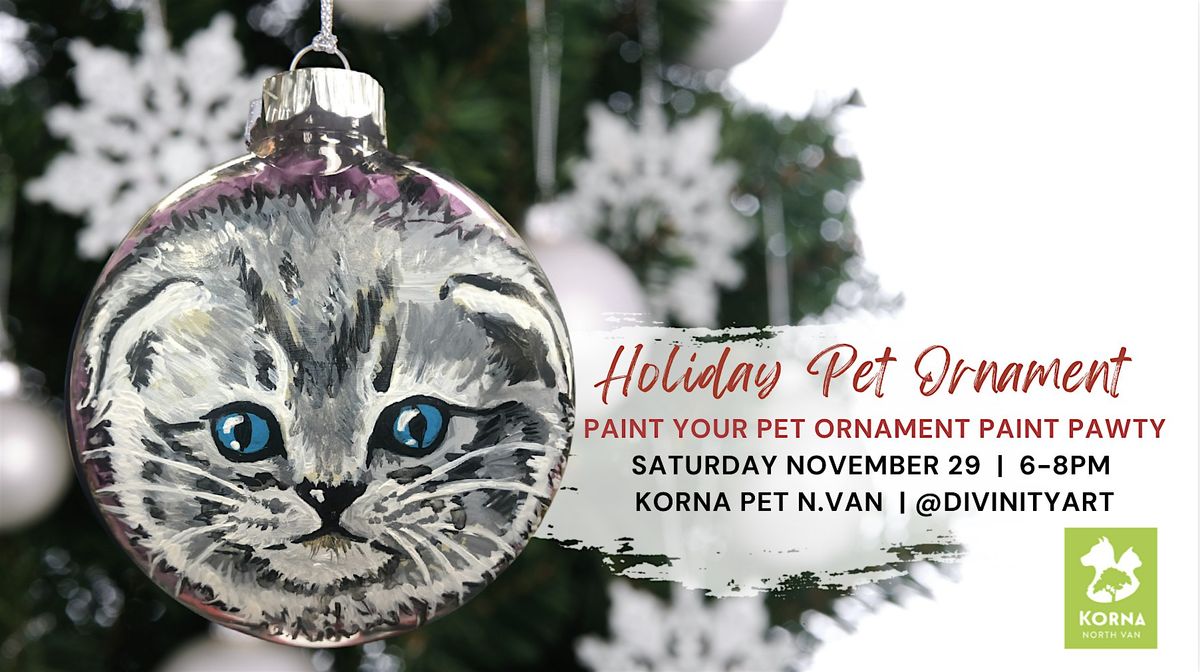 Paint Your Pet Holiday Ornament Paint Paw-ty