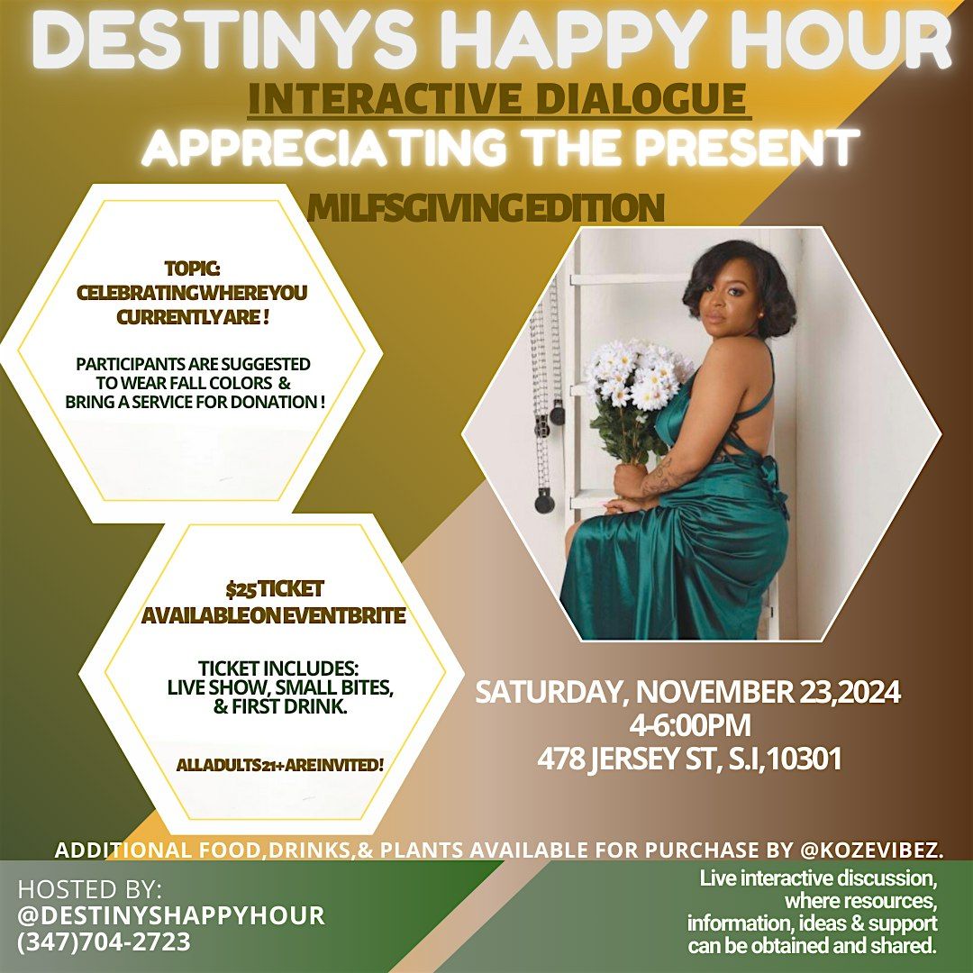 Destinys Happy Hour interactive dialogue: Being grateful Friendsgiving edit