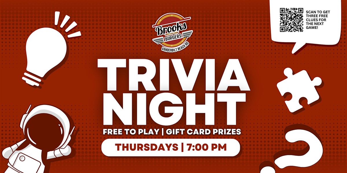 Trivia Night at Brooks Burgers-Vanderbilt