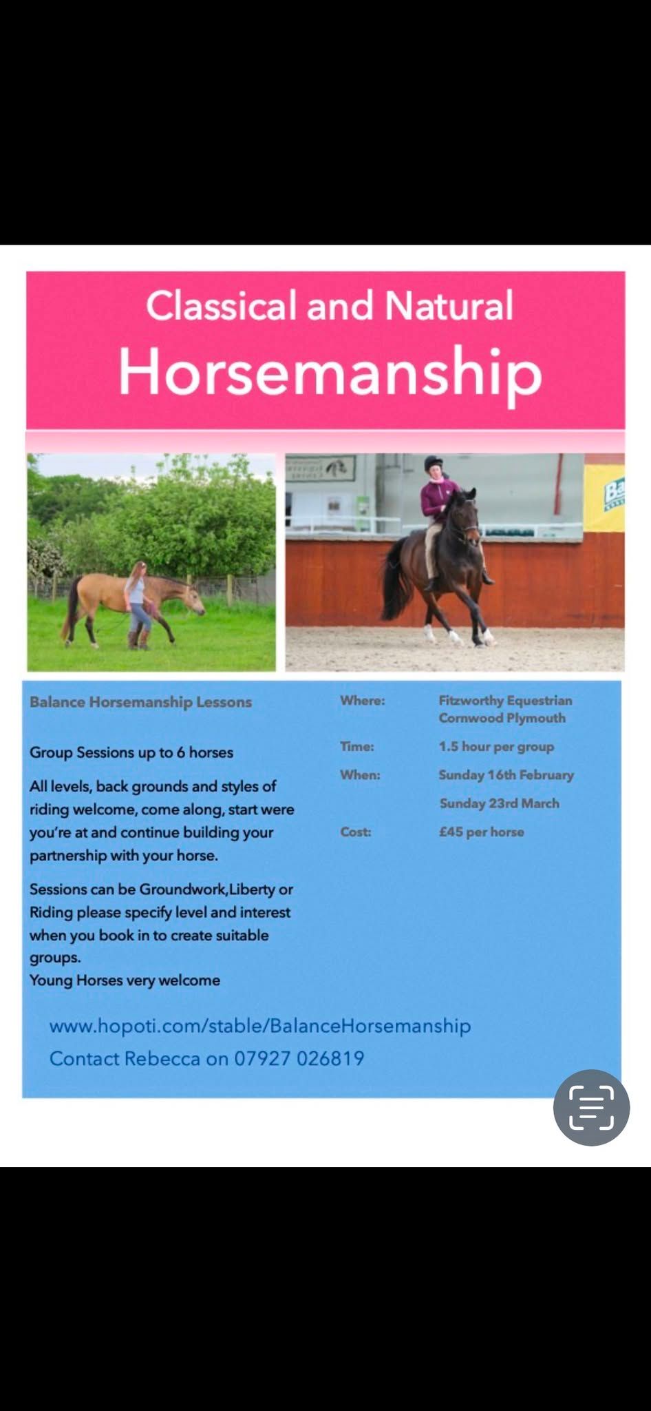 Classical and Natural Horsemanship with Rebecca Harris