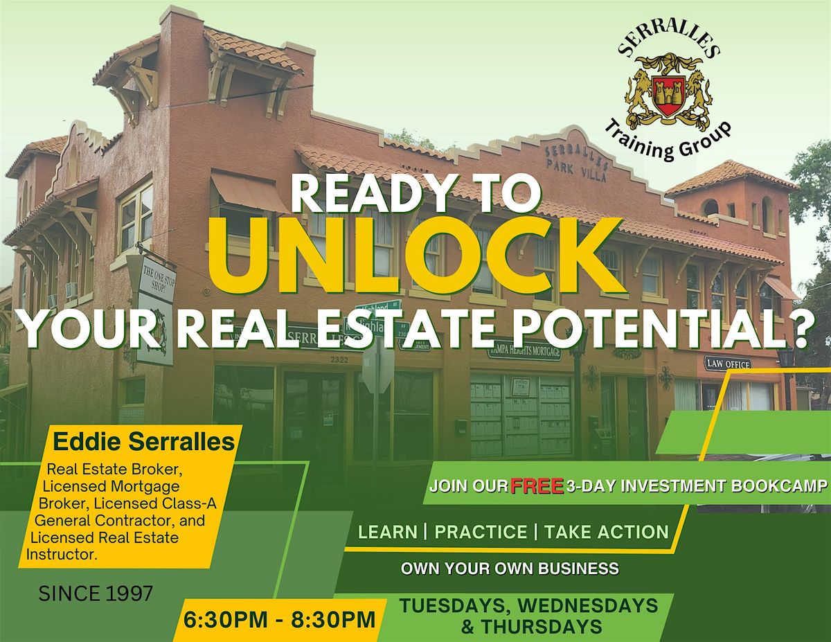 Unlock Your Real Estate Potential- FREE TRAINING with Eddie Serralles.