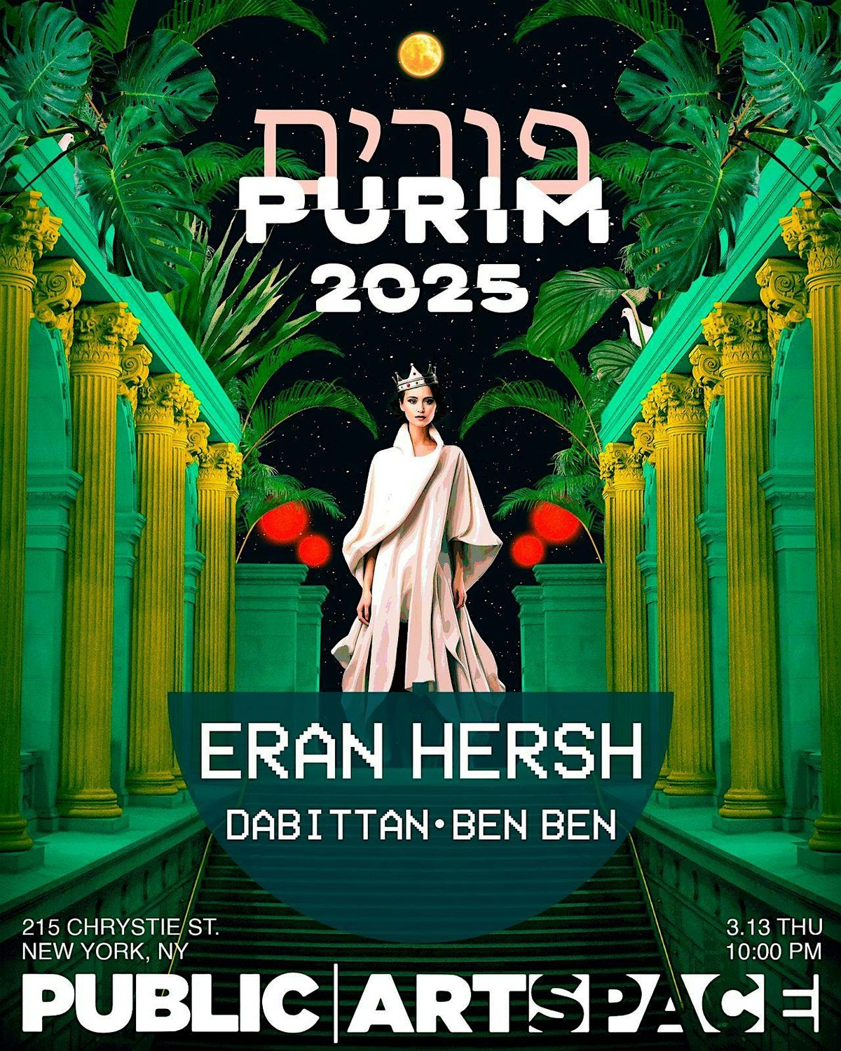 Purim Electric at Public Hotel w\/ Eran Hersh - Thursday 3\/13