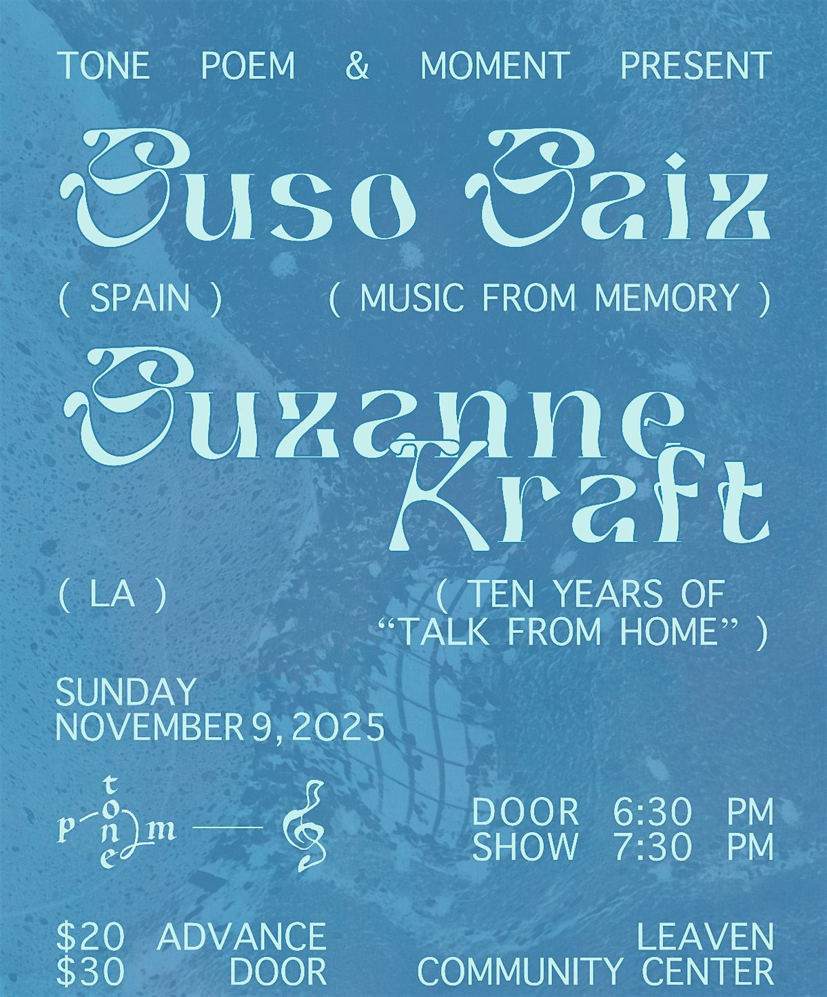 tone poem and Moment Present - Suso Saiz and Suzanne Kraft