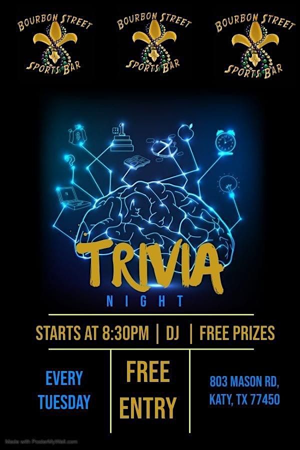 Trivia Night Tuesdays @ Bourbon Street Sports Bar