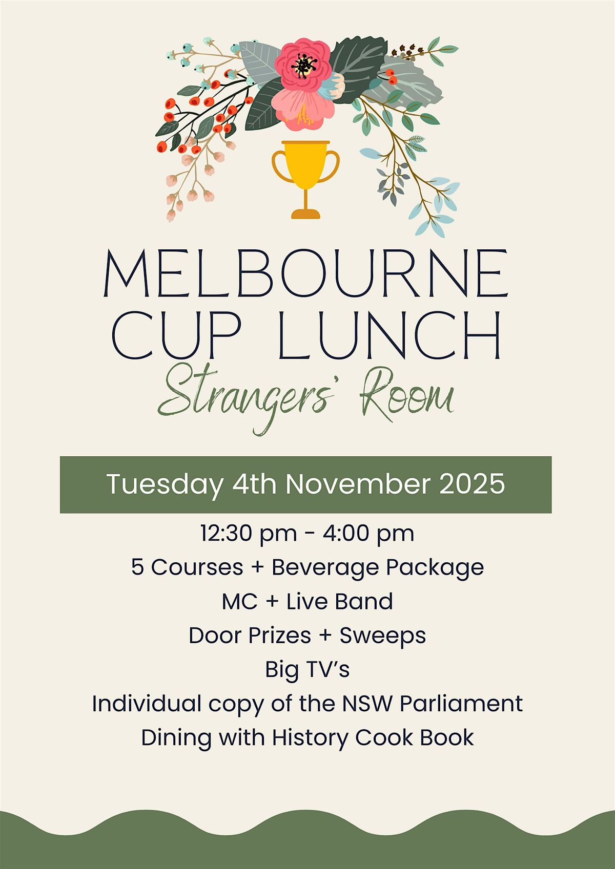 Melbourne Cup Luncheon at NSW Parliament House, Sydney