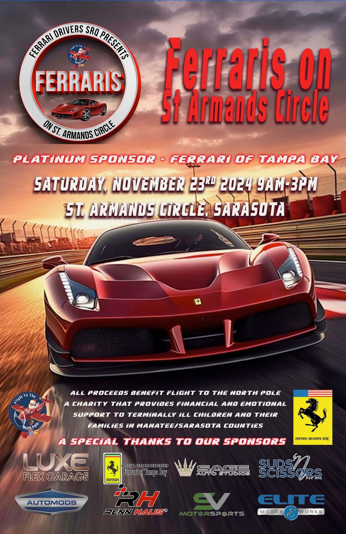 Ferrari's on the Circle - NEW DATE!