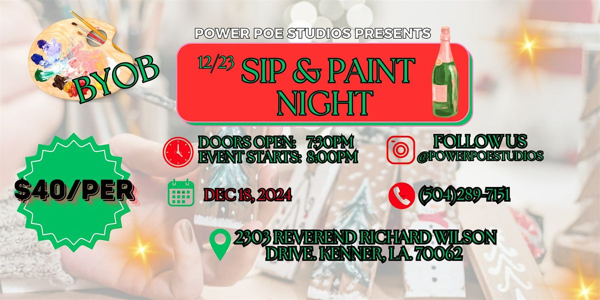 12\/23: SIP & PAINT NIGHT