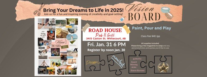 Vision Board 2025 Party - Paint, Pour and Play