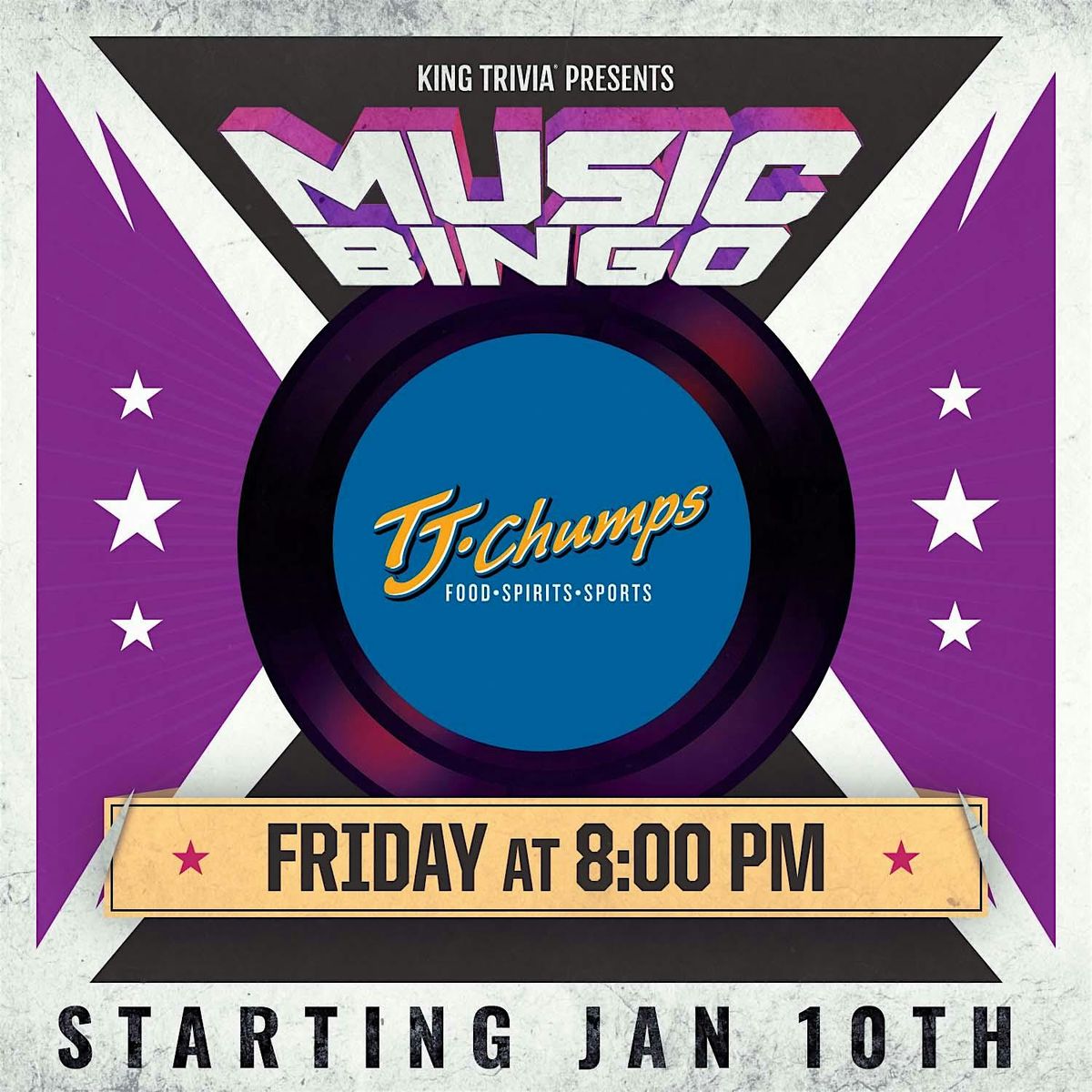 Music Bingo at TJ Chumps