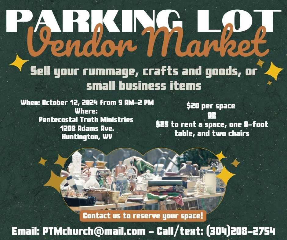 Parking Lot Vendor Market (and huge rummage sale)