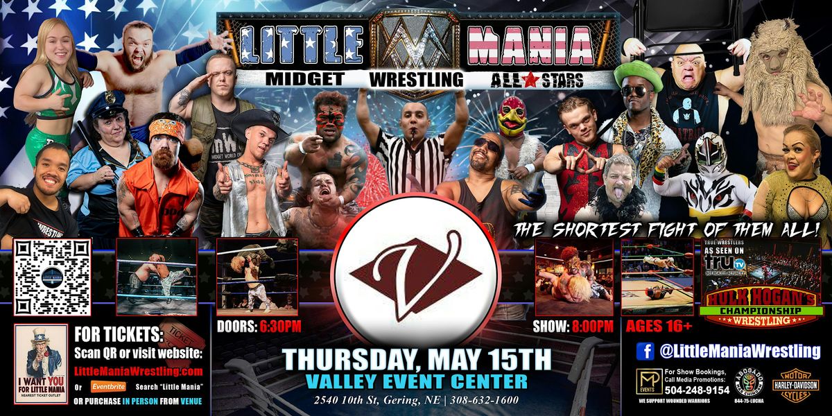 Gering, NE - Little Mania Midget Wrestling @ Valley Event Center