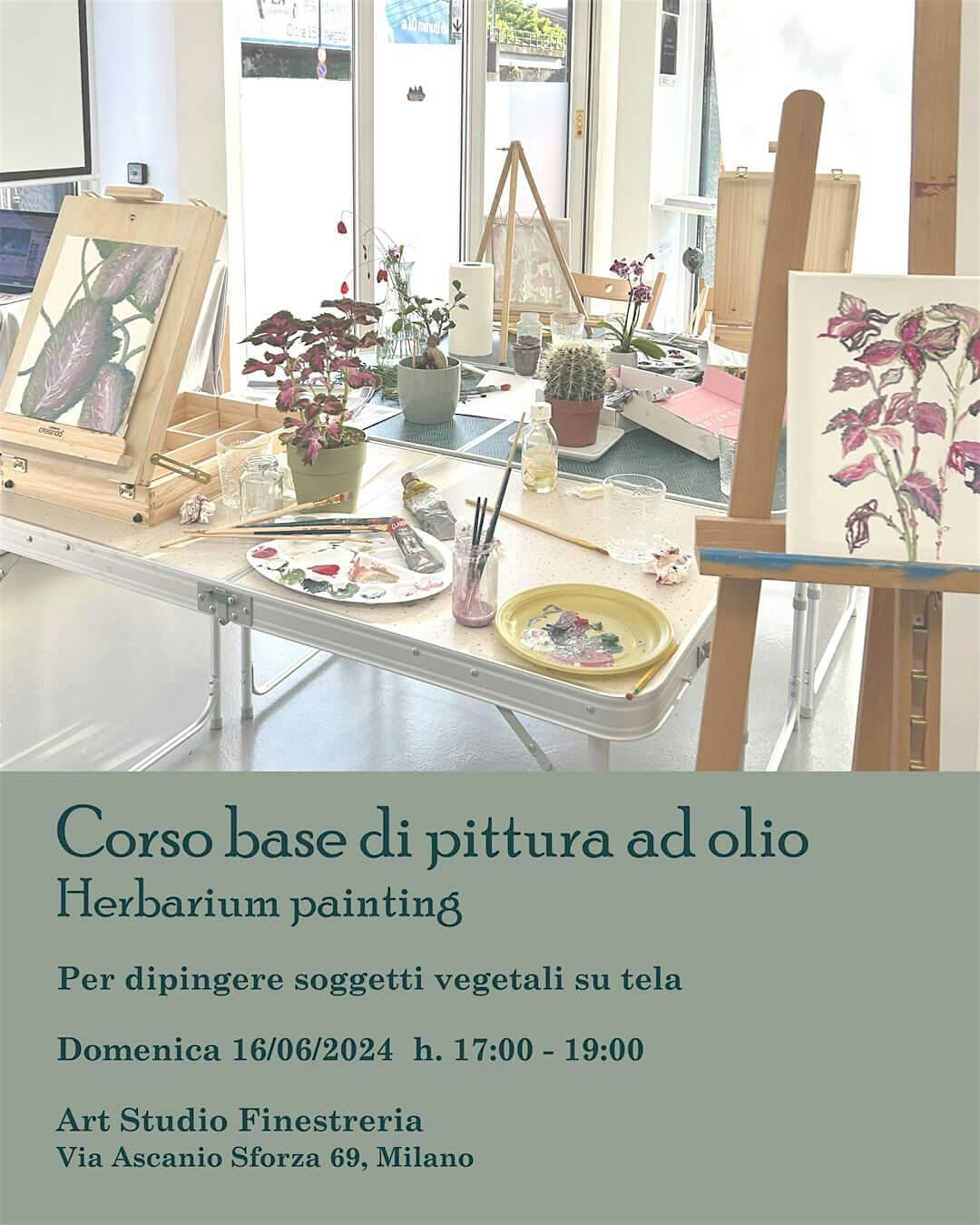 Corso di pittura ad olio con le piante