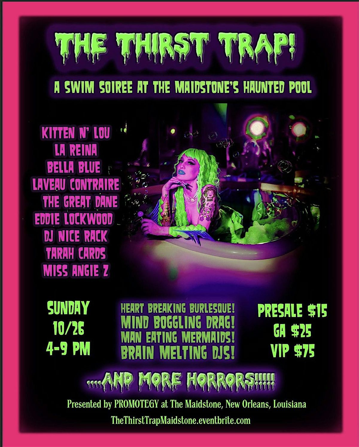 The Thirst Trap!  A Haunted Swim Soiree and Monster Mash!