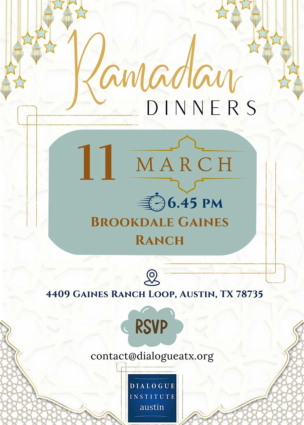 Ramadan Iftar Dinner @Brookdale Gaines Ranch