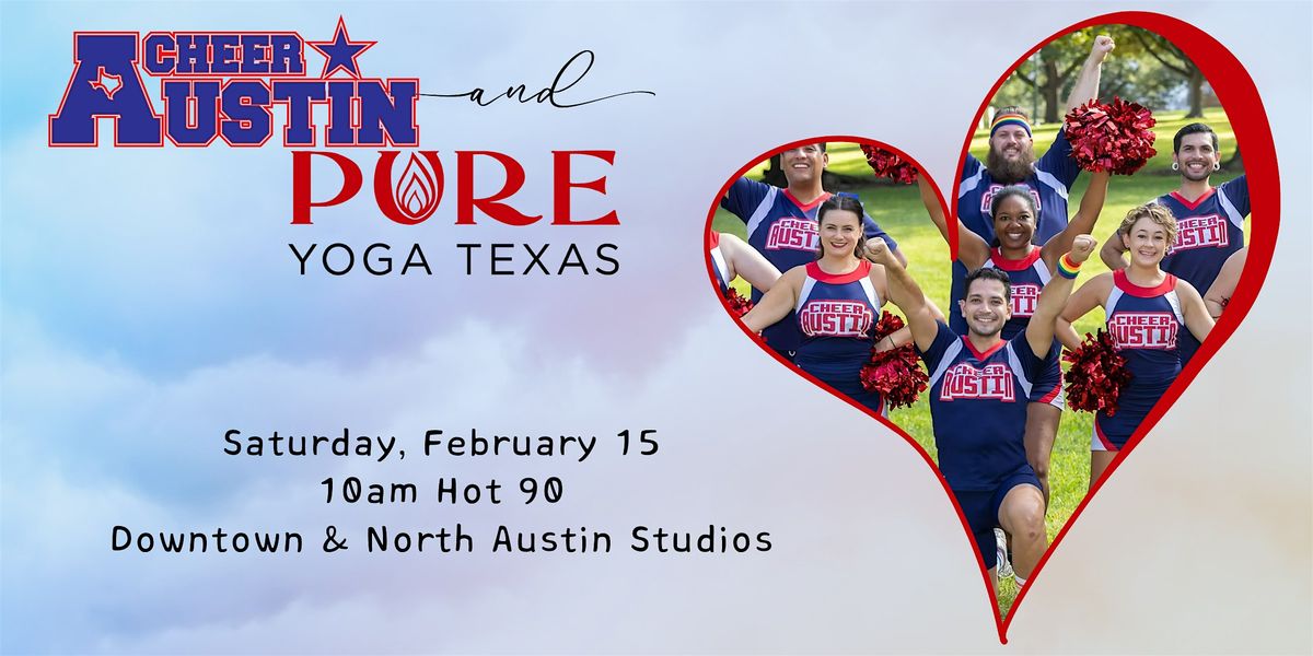 Cheer Austin Donation Classes at PURE Yoga Texas | North Austin