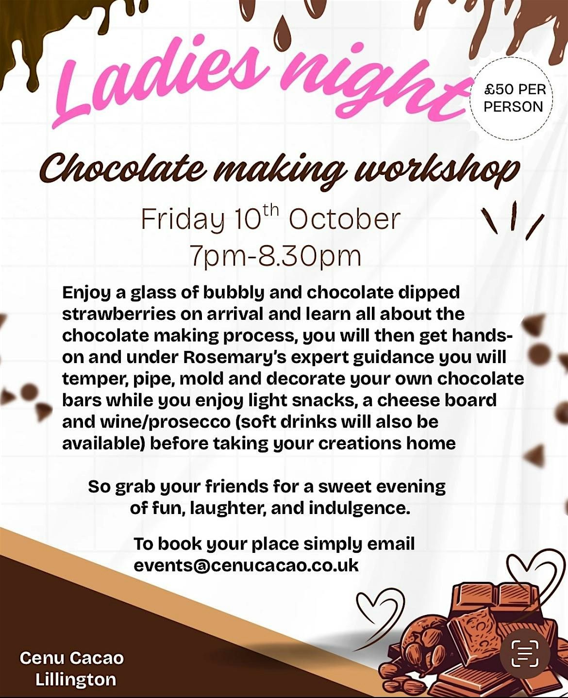 Ladies night Chocolate making workshop