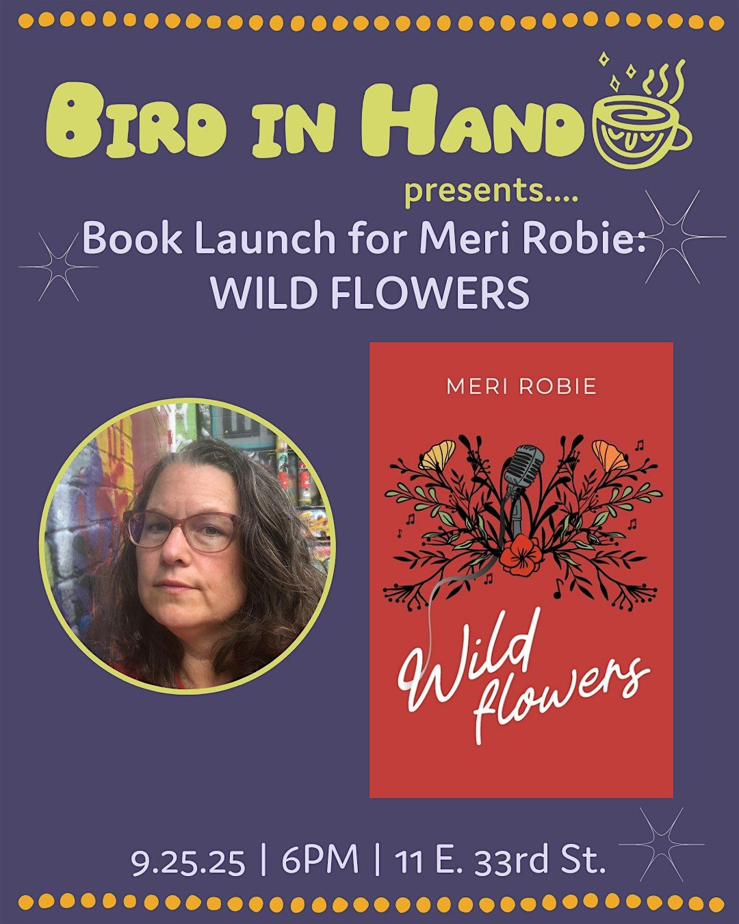 Book Launch for Meri Robie: WILD FLOWERS