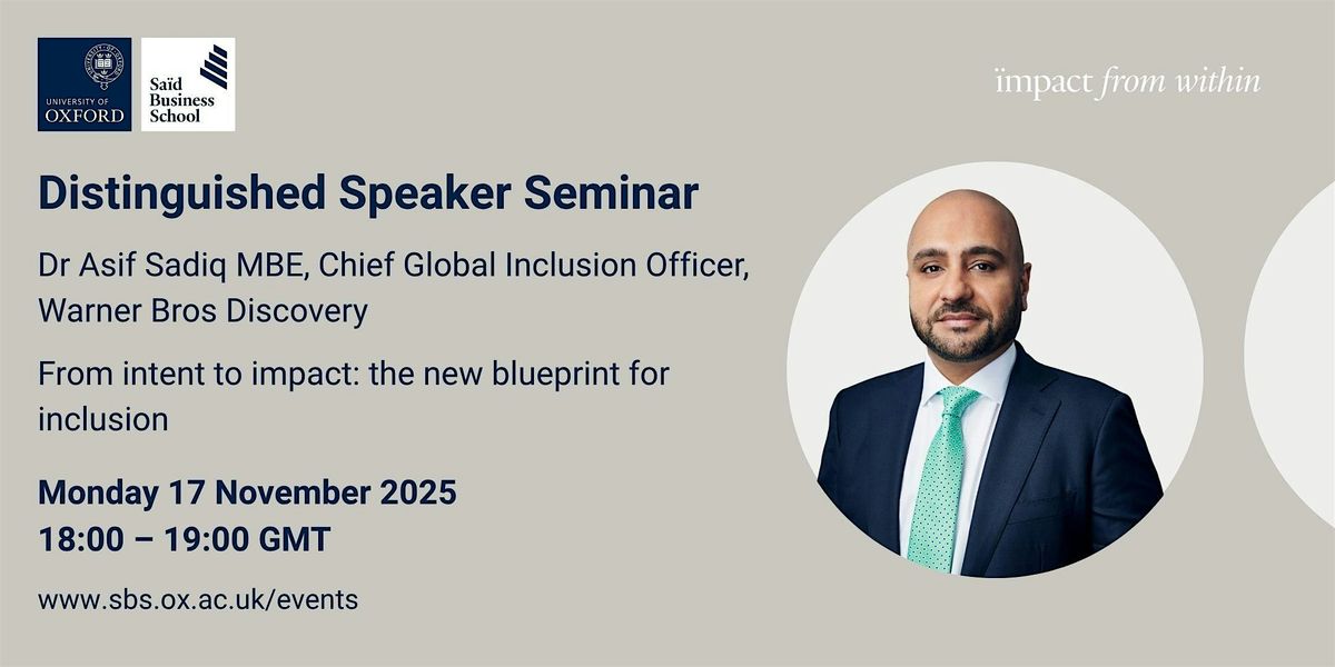 Asif Sadiq, Chief Inclusion Officer at Warner Bros Discovery