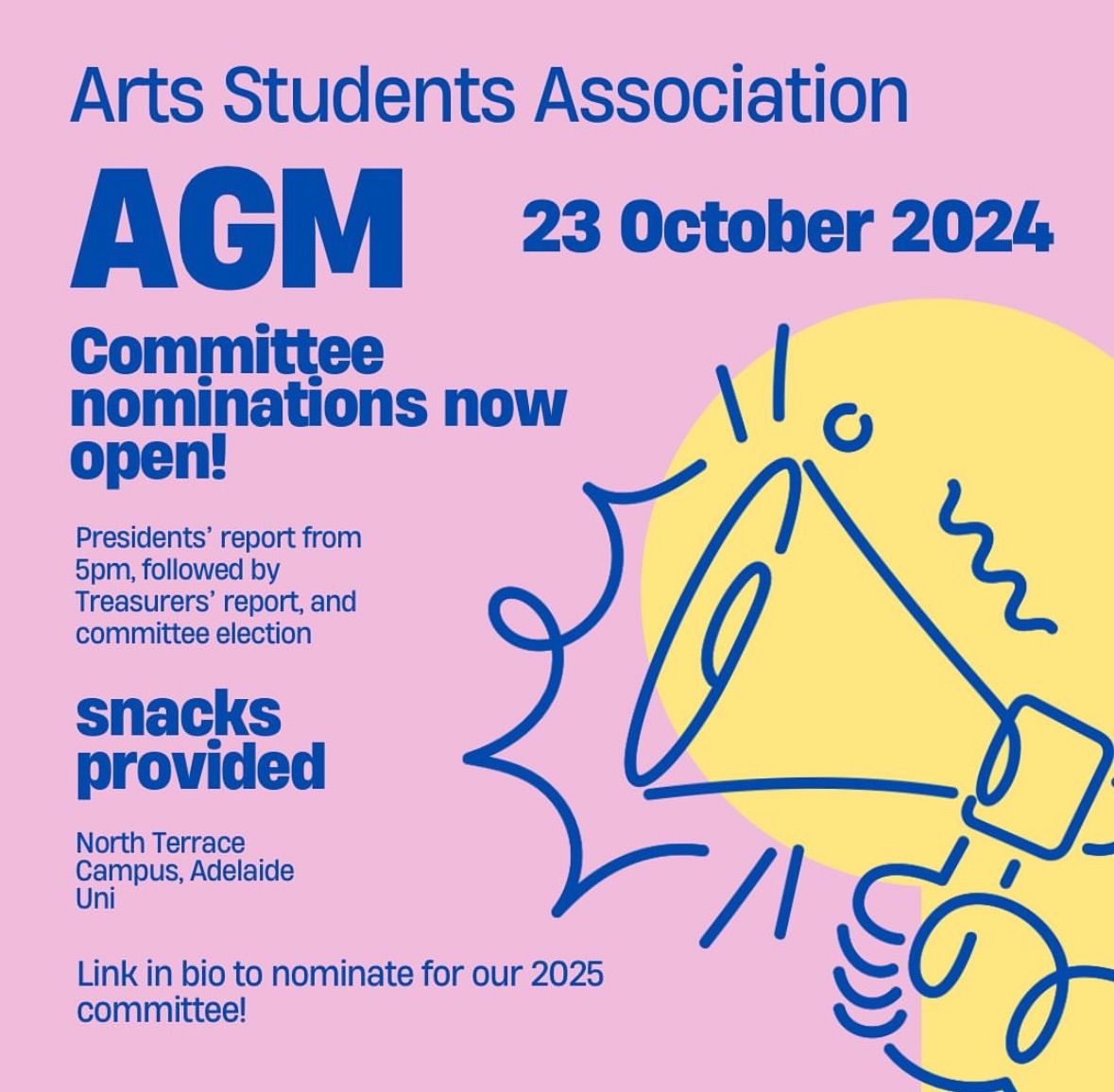 Arts Students Association AGM 2024