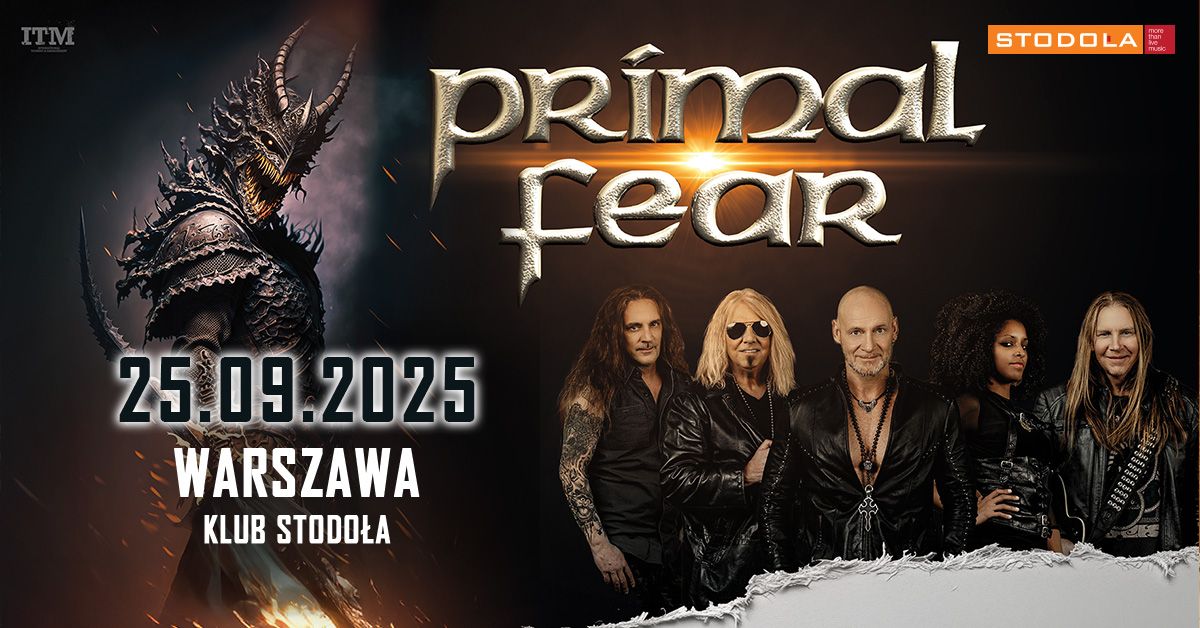 PRIMAL FEAR - DOMINATION European Tour - 25.09.2025 - Klub Stodo\u0142a