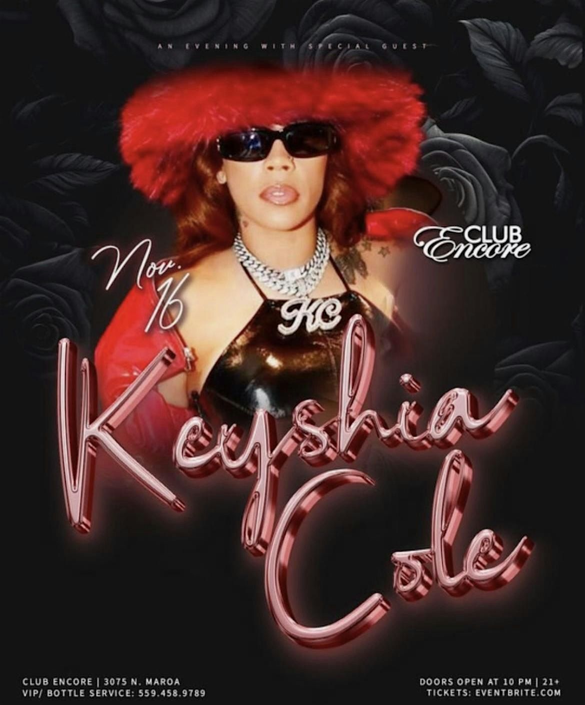 Keyshia Cole Nov 16th @ Club Encore in Fresno