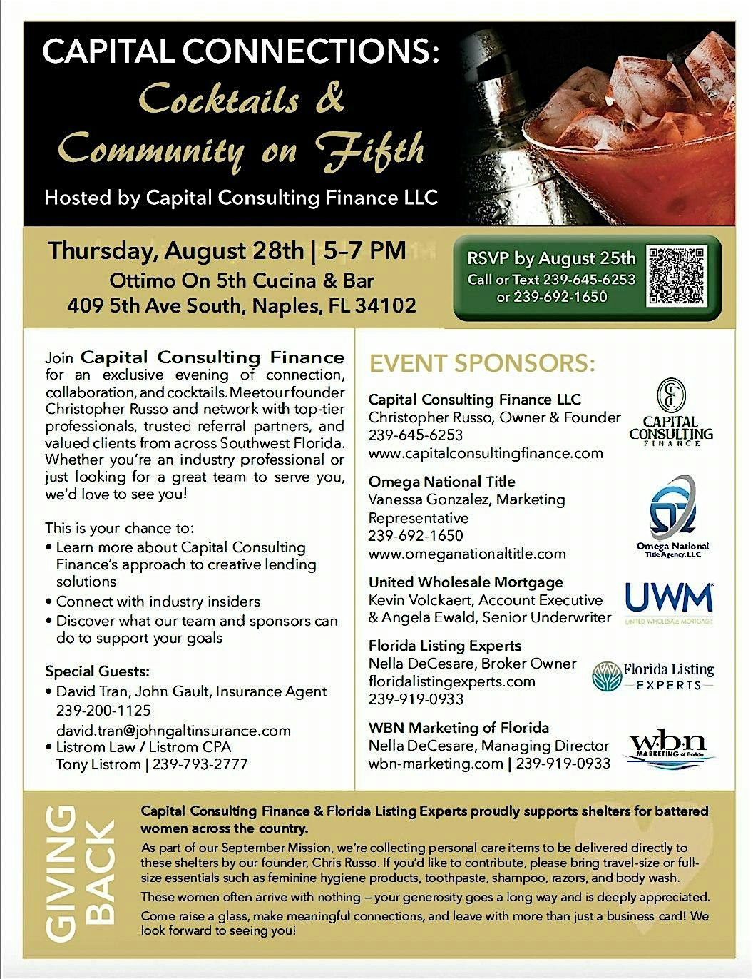Capital Connections: Cocktails & Community on 5th