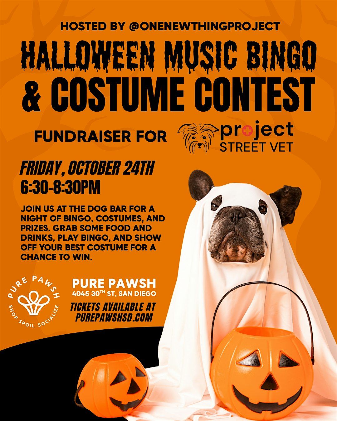 Halloween Music BINGO & Costume Contest: Fundraiser for Project Street Vet