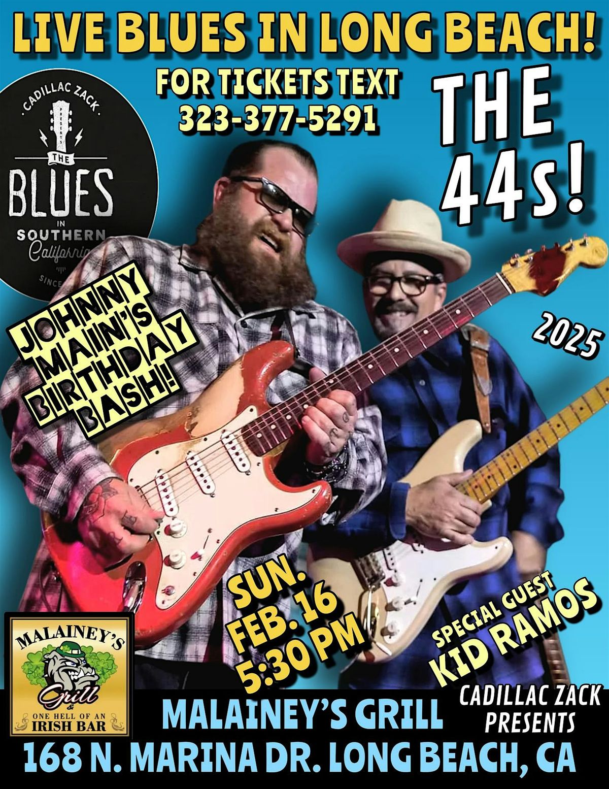 THE 44s & KID RAMOS - So Cal Blues Legends - in Long Beach!