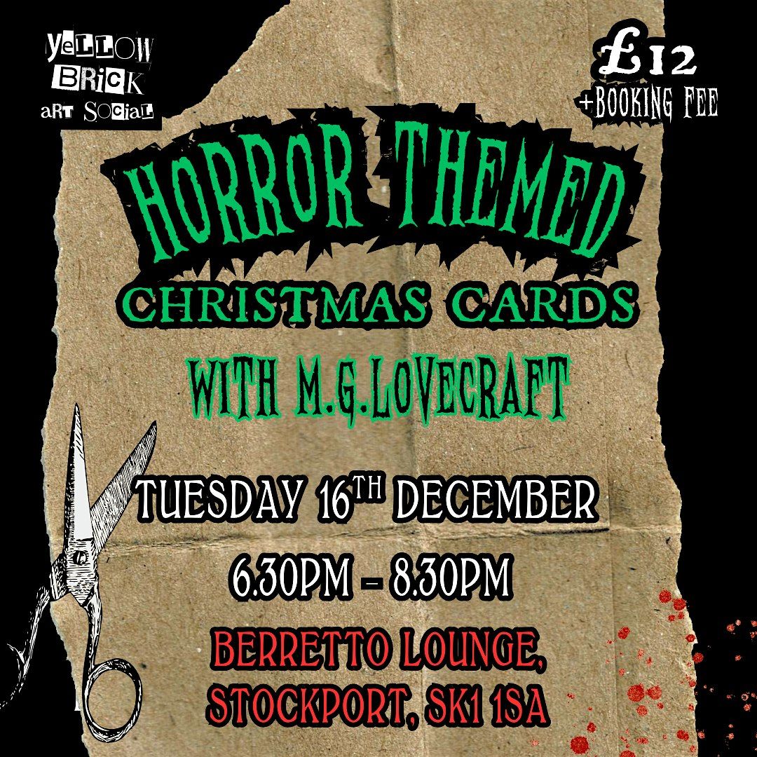 Horror themed Christmas cards