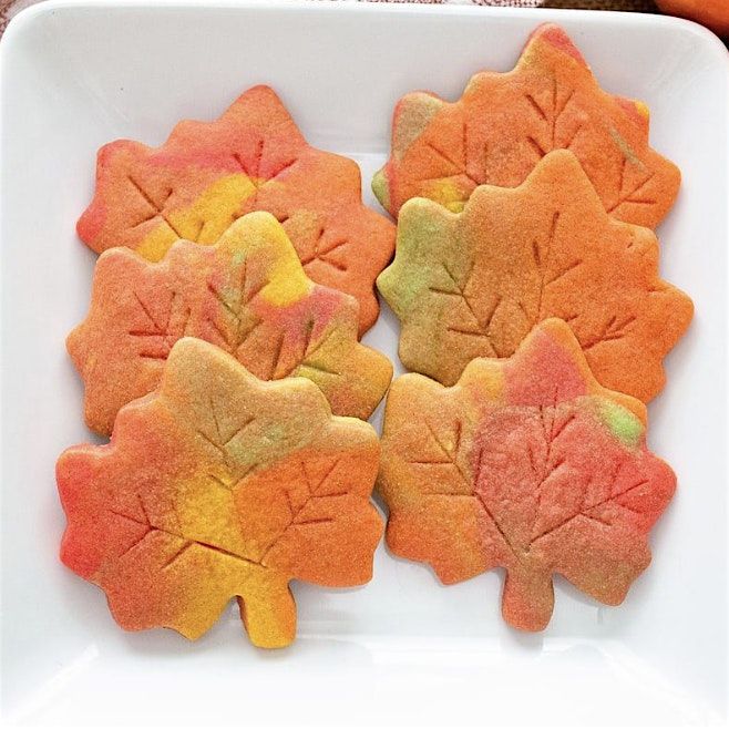 Kids Sugar Cookie Baking & Decorating Marble Leaves
