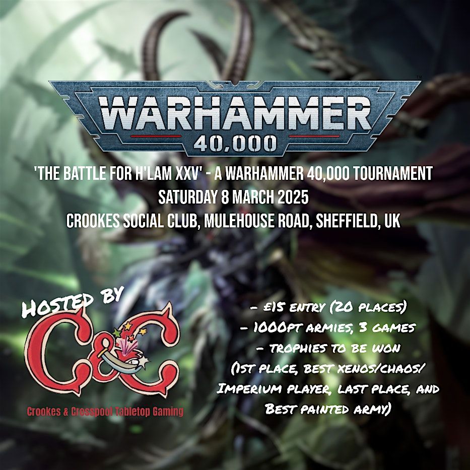 THE BATTLE FOR H'LAM XXV - A Warhammer 40,000 Tournament