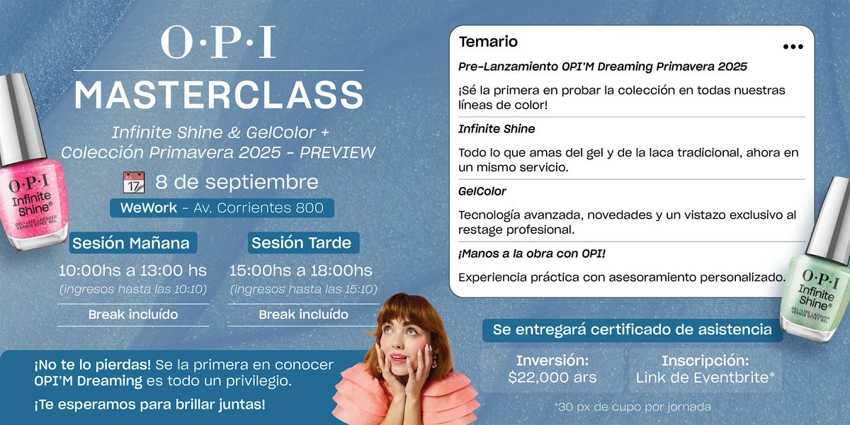 OPI MASTERCLASS Tarde