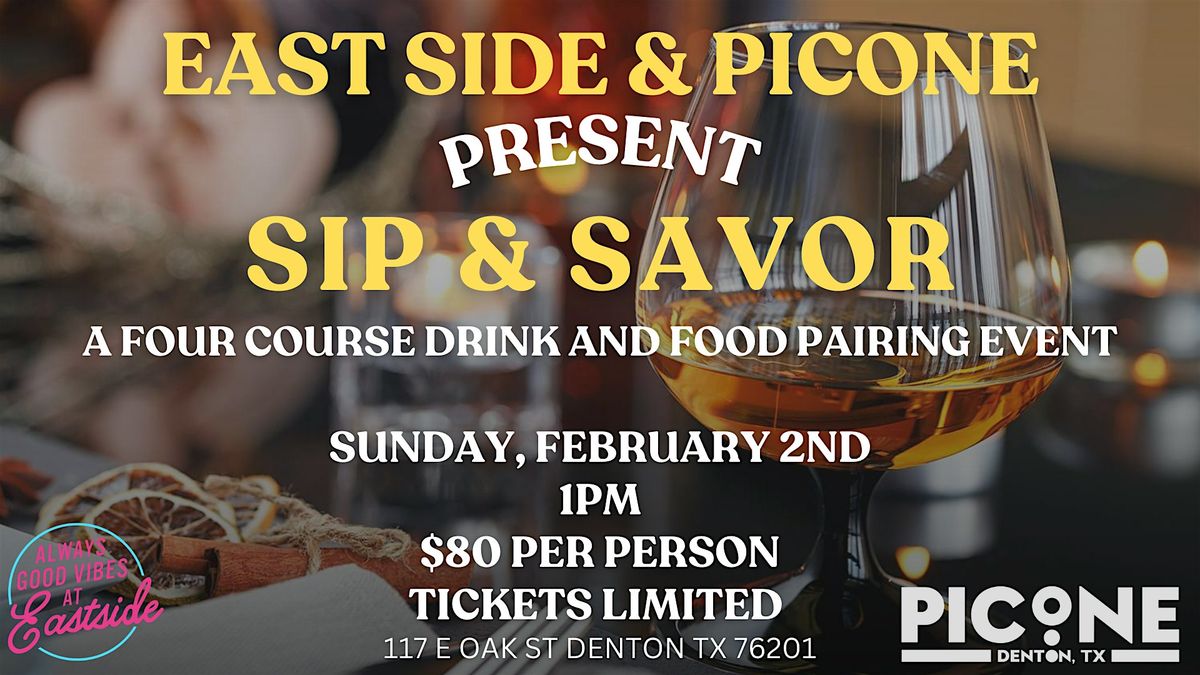 East Side & Picone Drink and Food Pairing Event