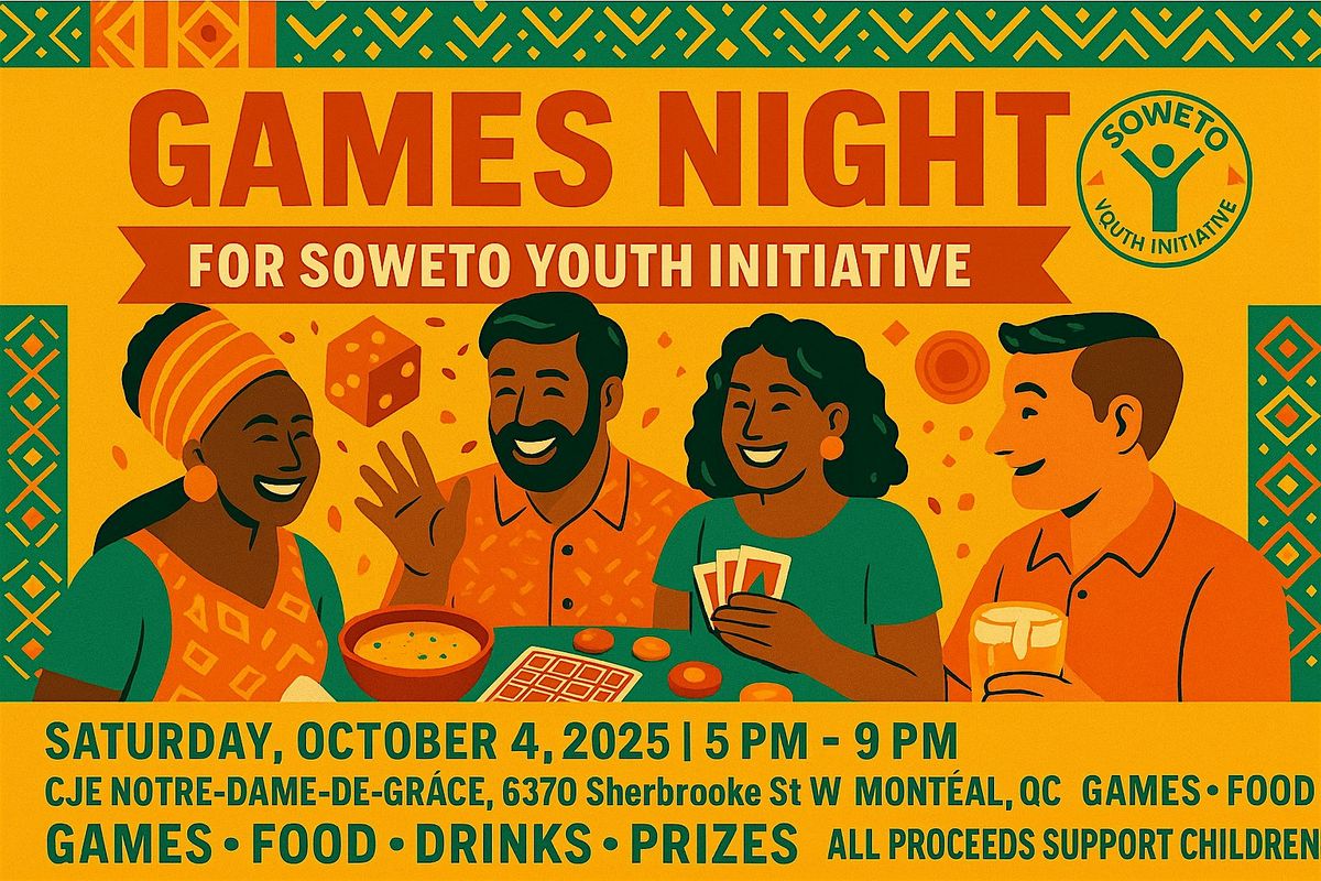 Games Night for Soweto Youth Initiative