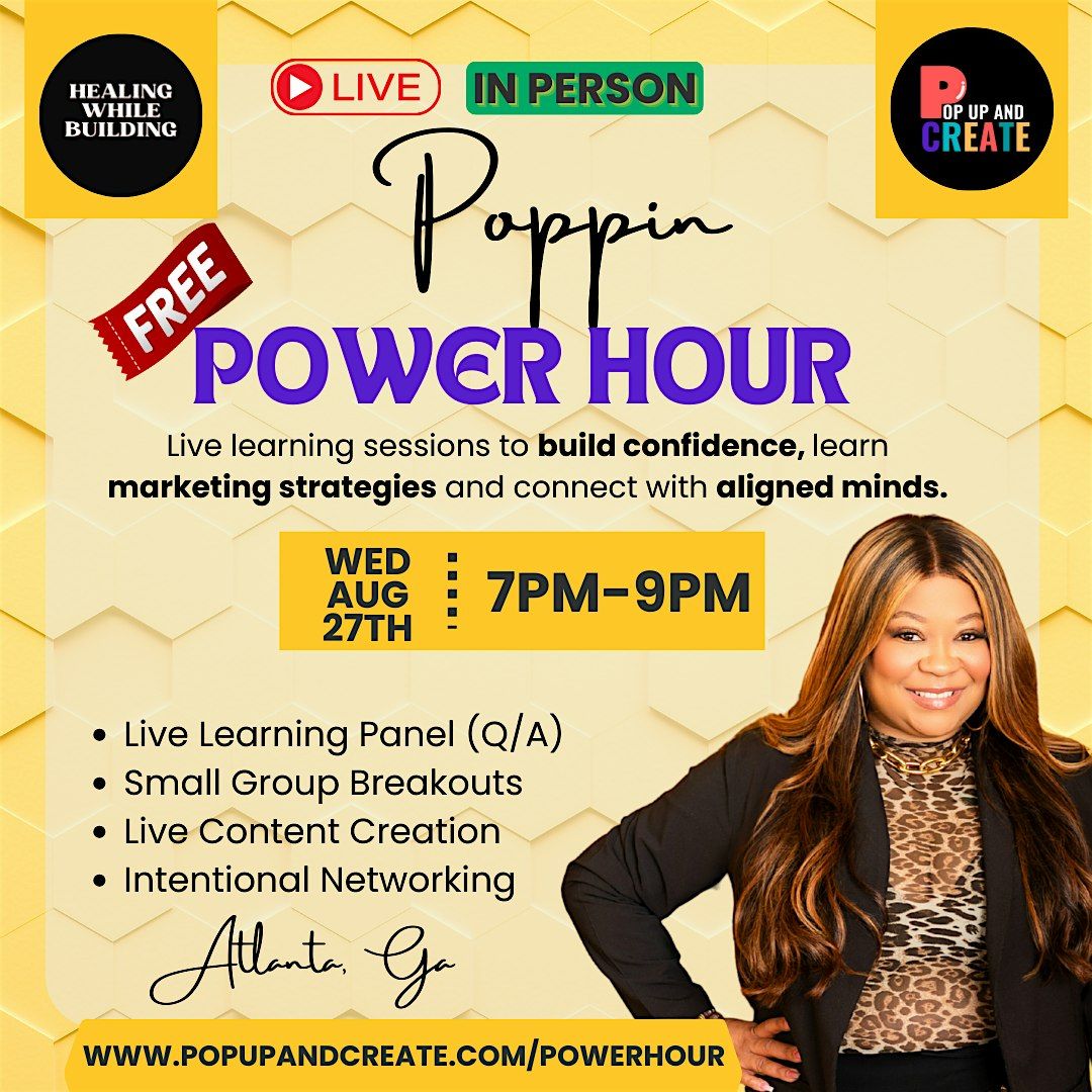 Free Poppin Power Hour: Live business learning sessions for business owners