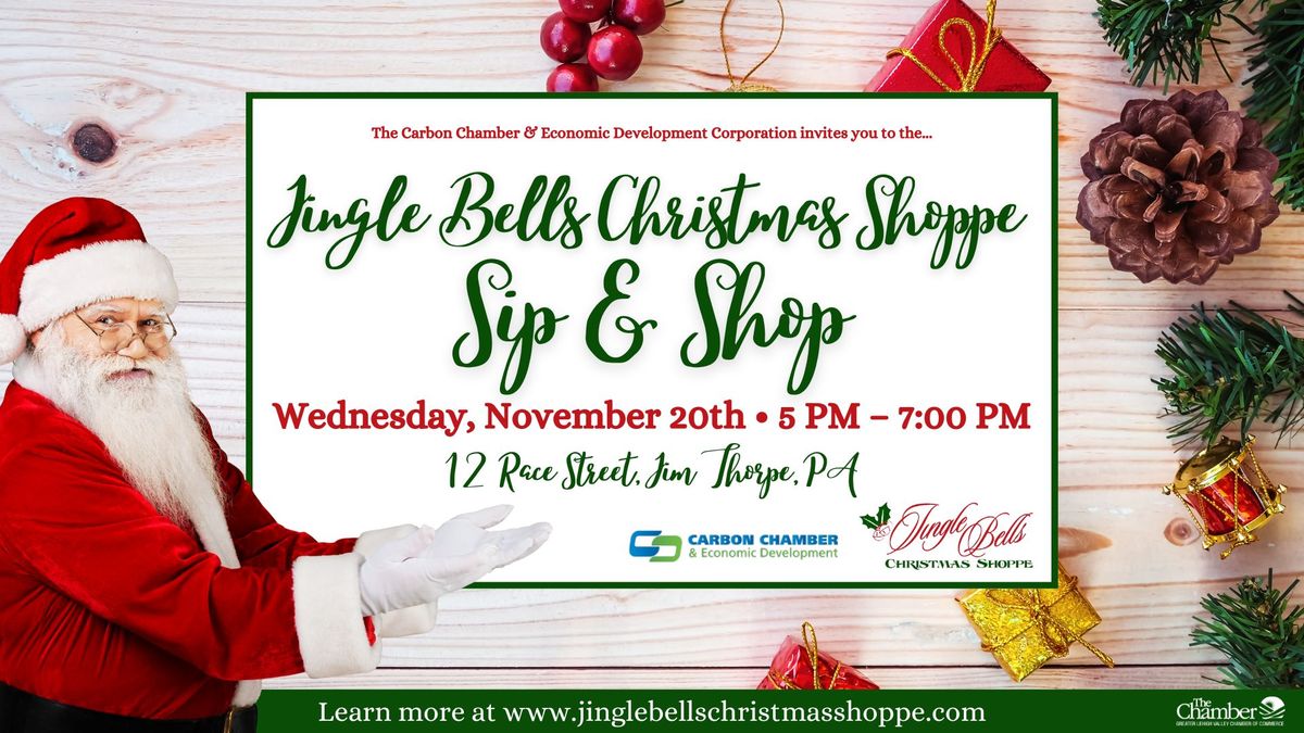 Jingle Bells Christmas Shoppe Sip & Shop