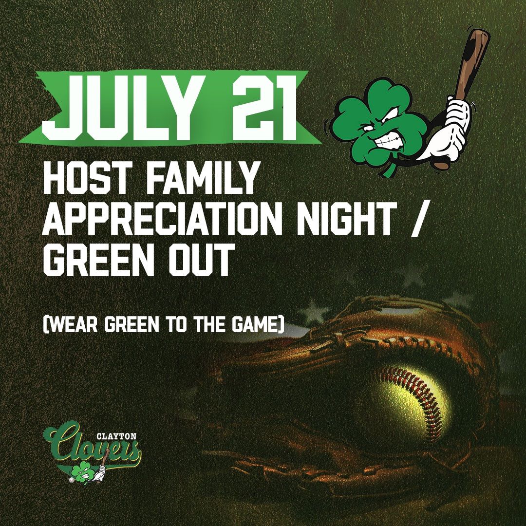 Clayton Clovers vs High Point Airforce (Host Family Night\/ Green Out)