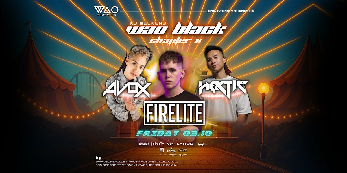 FRI 3 OCT - WAO BLACK @ IVY