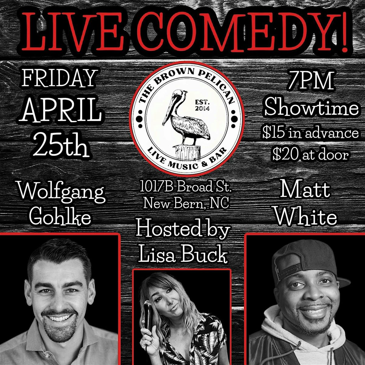 Live Comedy at The Brown Pelican