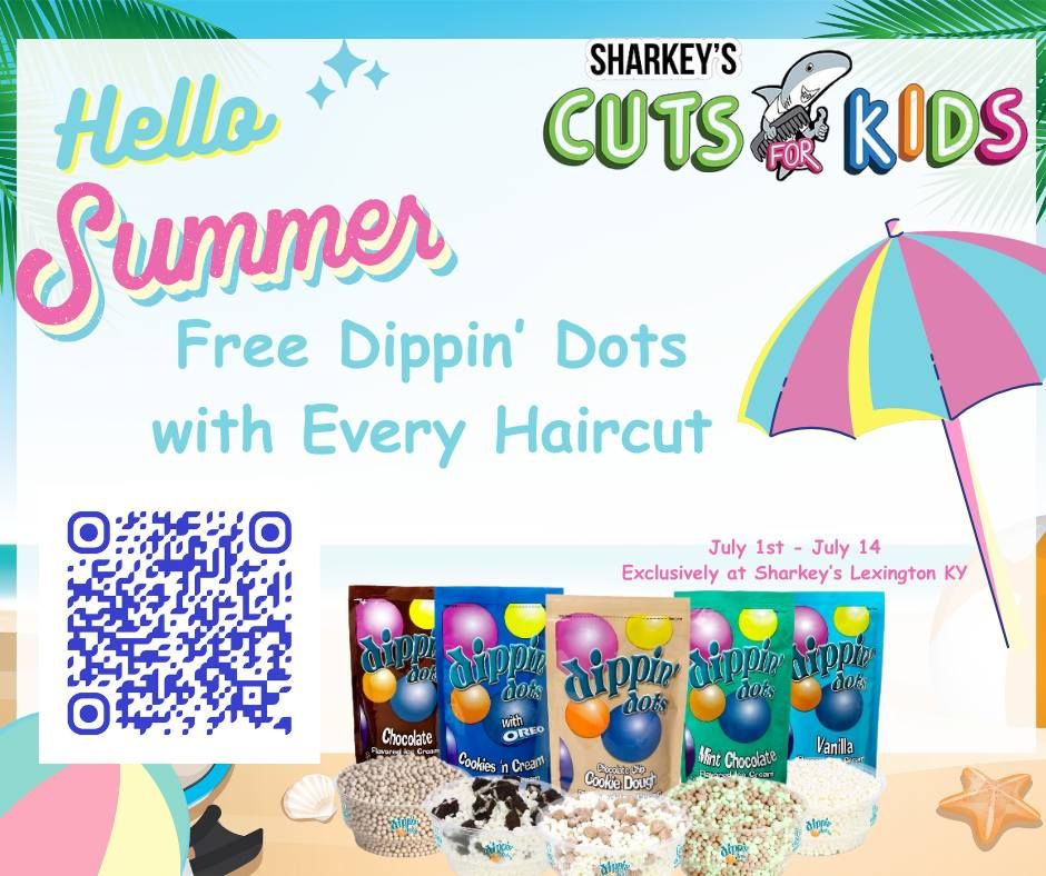 FREE Dippin' Dots at Sharkey's Cuts for Kids