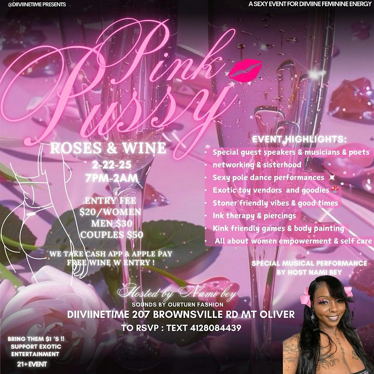 PINK PUSSY: ROSES & WINE