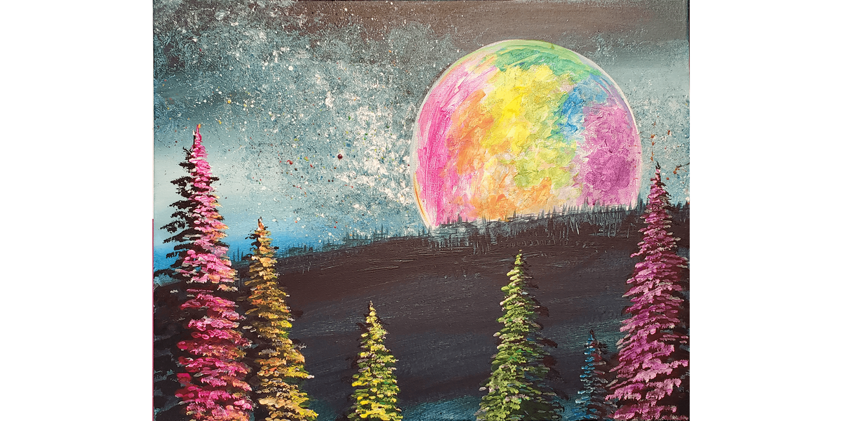 Vibrant Horizon Moon - Paint and Sip in San Francisco | Classpop!\u2122