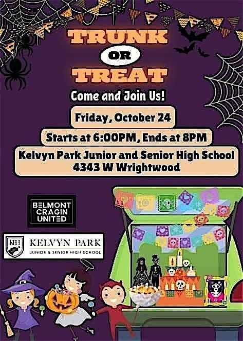 Volunteers for the 7th Annual Belmont Cragin Trunk or Treat @Kelvyn Park HS
