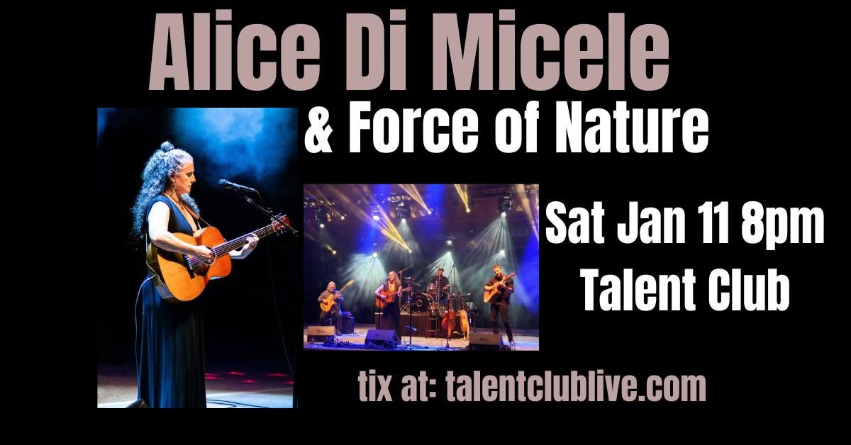 Alice Di Micele & Force of Nature at the Talent Club