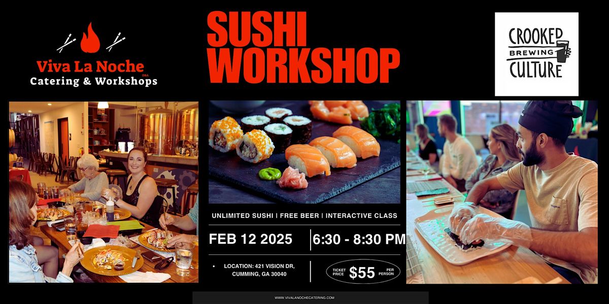 Sushi Workship Crooked Culture Brewing