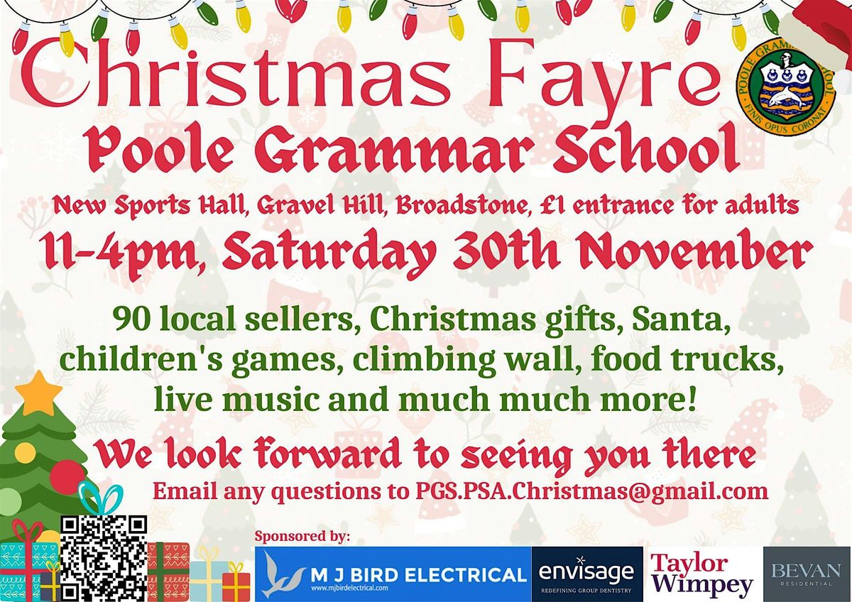 Poole Grammar Christmas fayre